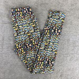 LuLaRoe‎ OS Floral Abstract Leggings EUC